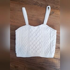 Forever 21 white crochet crop top NWOT